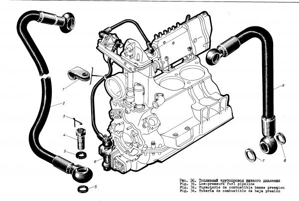 Сб.  535-09-17 Рукав гибкий от топливоподкач.  насоса к фильтру